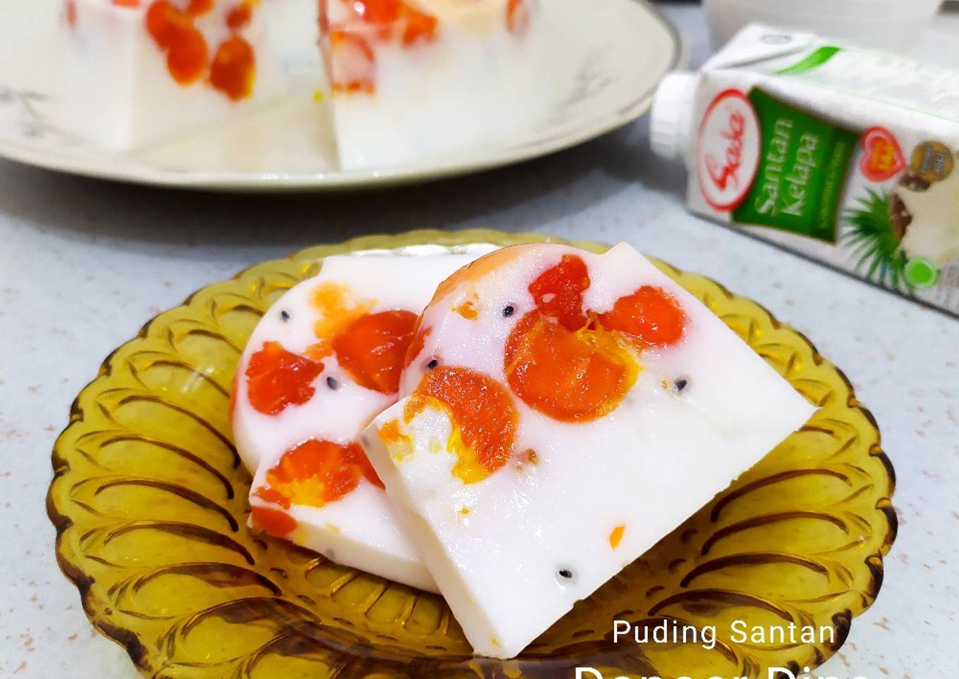 Puding Santan Pepaya Selasih🍒