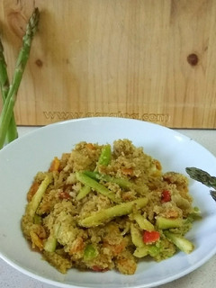 Una foto de Cuscús de coliflor al curry