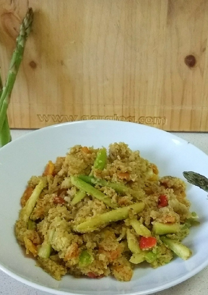 Una foto de Cuscús de coliflor al curry