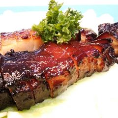 A picture of Char Siew Honey Glazed BBQ Pork.