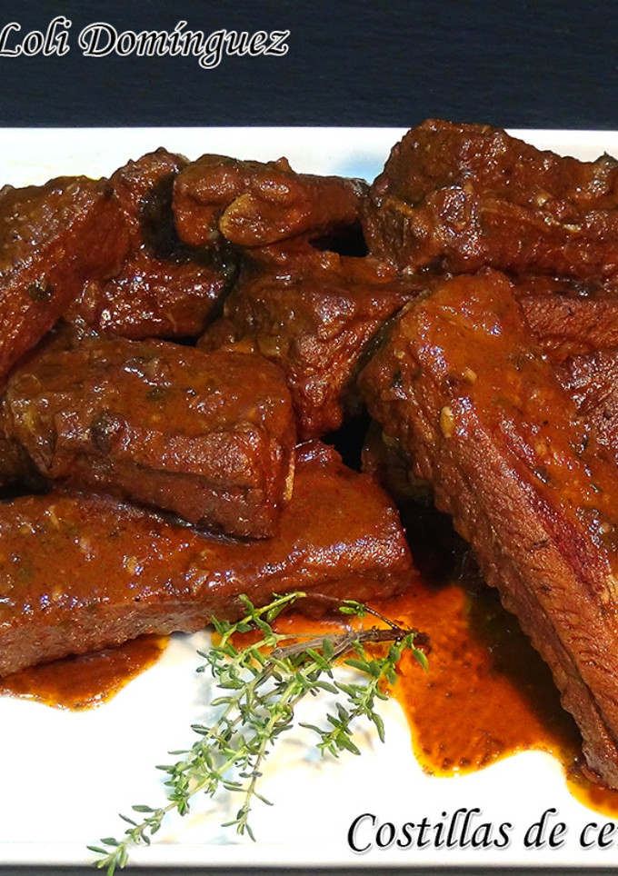 Una foto de Costillas de cerdo adobadas (Receta tradicional)
