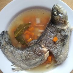 A picture of Trout fish soup.