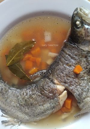 A picture of Trout fish soup.