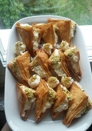 صورة لوصفة وربات بالقشطة