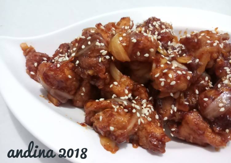 Resep masakan Dakgangjeong | Cara Membuat Dakgangjeong Yang Bikin Ngiler