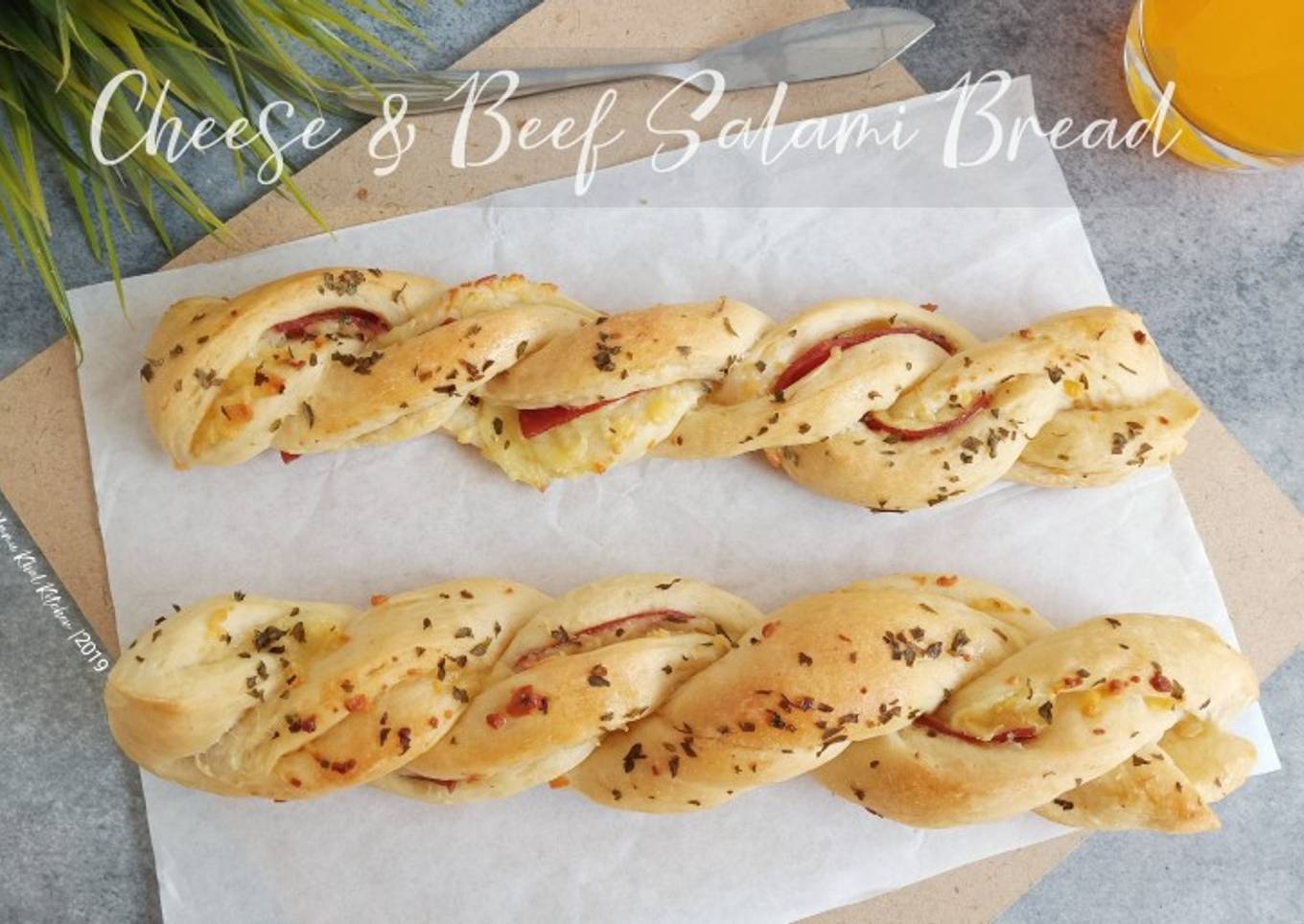Cheese & Beef Salami Bread