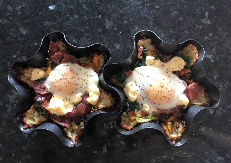 Step-by-Step Guide to Make Delicious Hash brown breakfast basket or cups