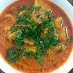 A picture of Gatte ki sabzi.