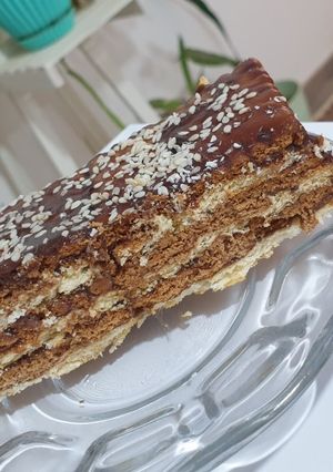 عکسی از دستور کیک یخچالی🥰