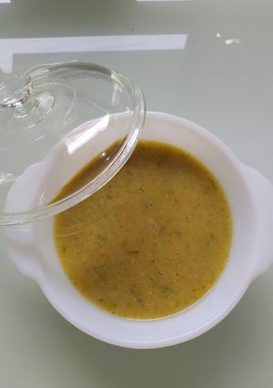 Una foto de Crema de pollo frito