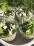 Courgettes chèvre-menthe façon banoffee