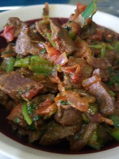 A picture of Fried liver.