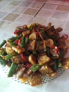 Foto resep Oseng tempe kacang panjang