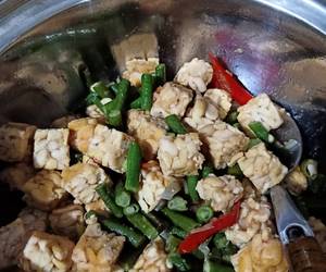 Resep mudah Oseng kacang panjang tempe Mantul Banget