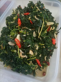 Foto resep Tumis daun singkong, pepaya dan teri