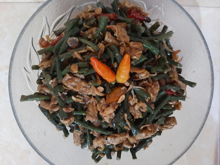 Langkah Mudah untuk Membuat Resep Oseng kacang panjang tempe yang  Bikin Ketagihan Anti Ribet, Bikin Ngiler