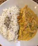 Pollo al curry con arroz basmati 🍛