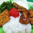 Ayam penyet sambal tomat