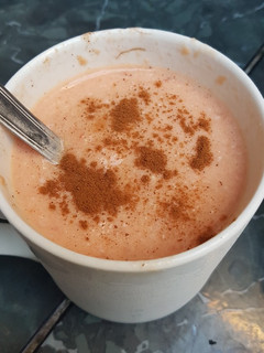Una foto de Batido de papaya (frutabomba) y avena