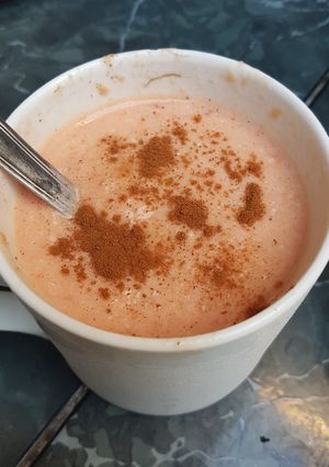 Una foto de Batido de papaya (frutabomba) y avena