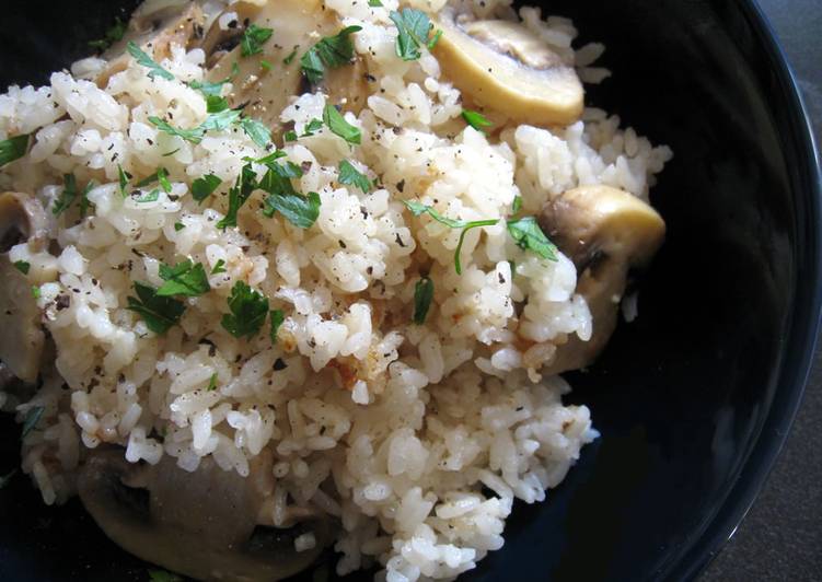 Recipe of Homemade Garlic Mushroom Takikomi Gohan