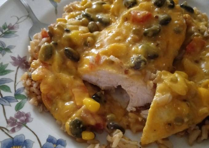 Recipe of Homemade Cherokee Chicken Over Mexican Brown Rice