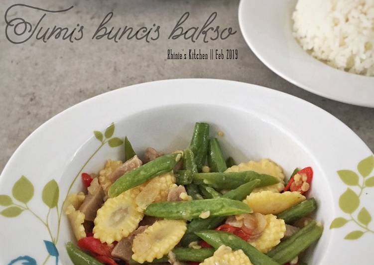 Tumis Buncis Bakso ala ratih_sukardi