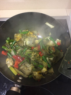 Una foto de Wok de verduras