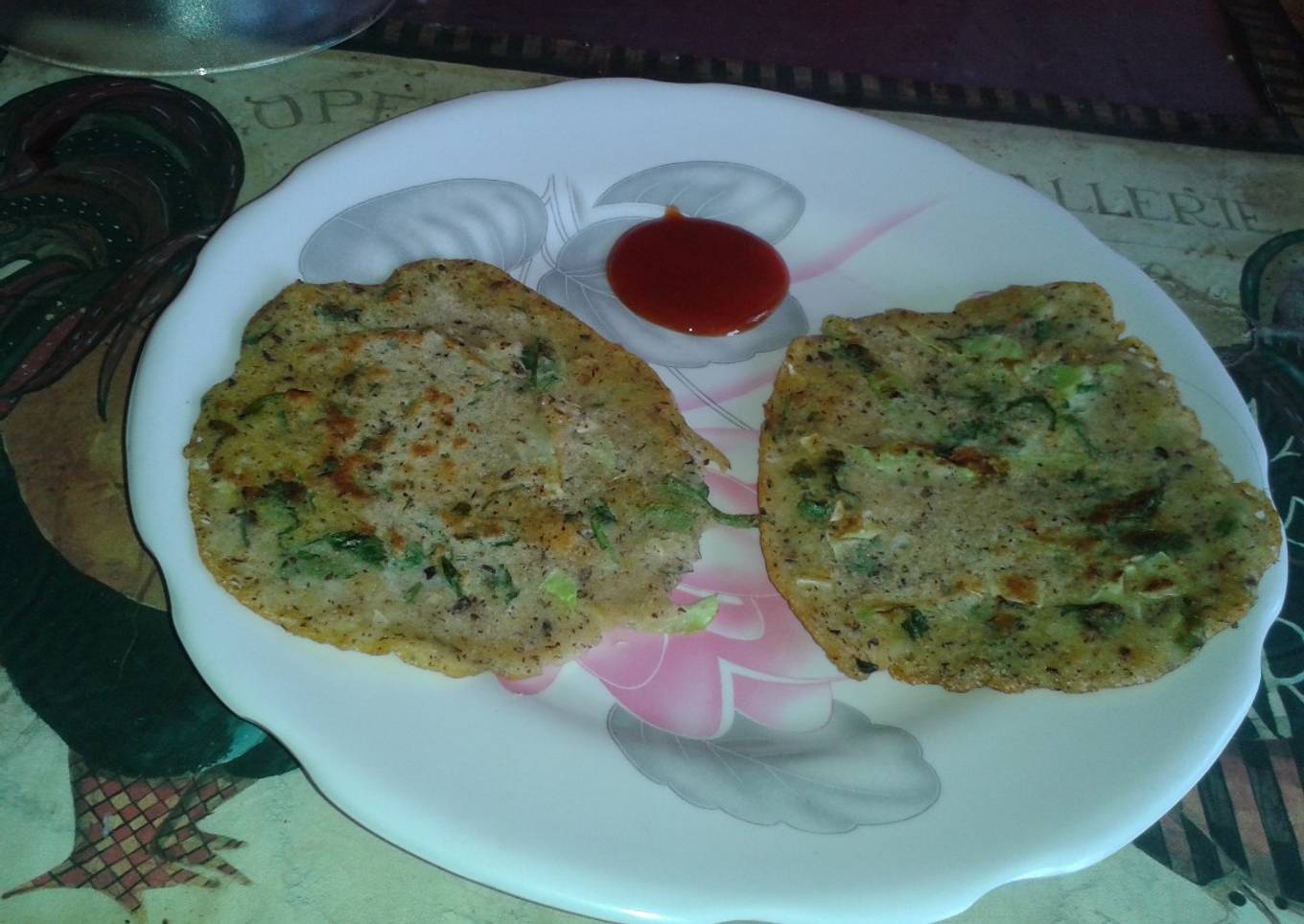 Oats and flax seeds pancake