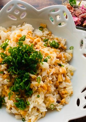 A picture of Eringi mushroom Butter Rice.