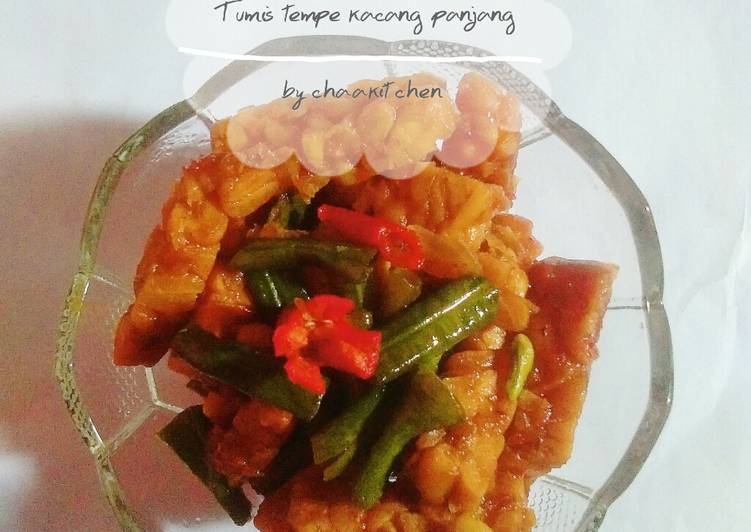 Bahan Membuat Tumis tempe kacang panjang saus tiram, Enak