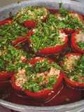 Pimentones rellenos de aroz