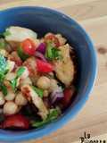 Salade de pois chiches au halloumi
