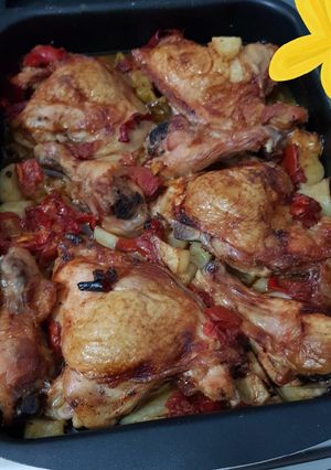 صورة لوصفة صينية بطاطس بالفراخ بدون صلصة 😋😋