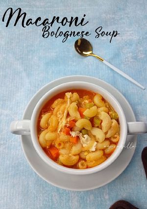 Foto resep Macaroni Bolognese Soup