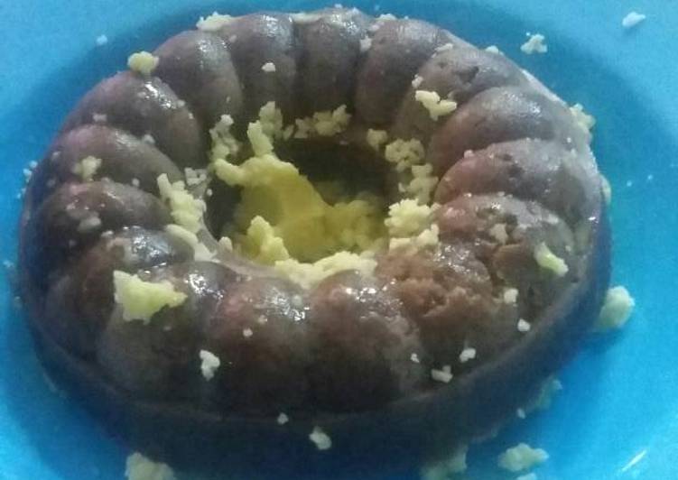 Bolu kukus aroma coklat with keju colek