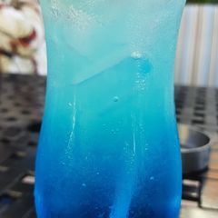 A picture of Blue electric drink.. 🍸🍸🍸.