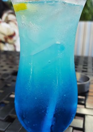 A picture of Blue electric drink.. 🍸🍸🍸.