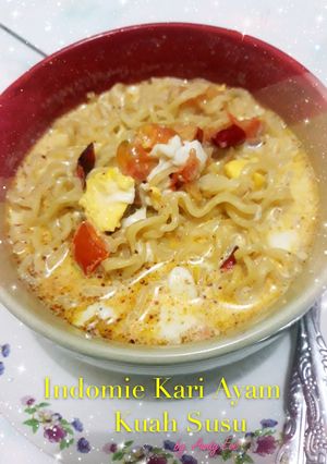 Foto resep Indomie Kari Ayam Kuah Susu