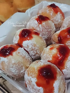 Foto resep Donat Kampung isi Selai Strawberry