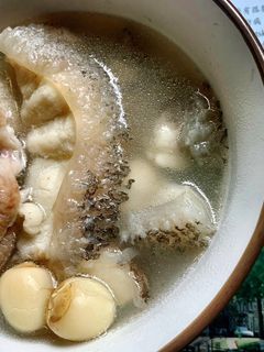 龍膽石斑鱸魚肚の四神湯 的食譜成品照片