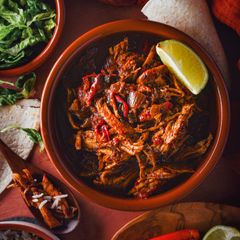 A picture of Harissa Pulled Turkey.