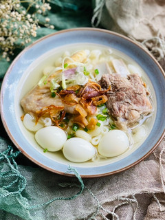 Hình của món Nui - Mì Nấu Gà Sườn Heo.