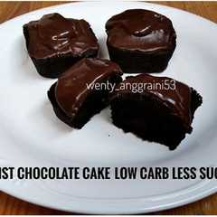 Moist chocolate cake (low carb less sugar 😉) (Cemilan diet) রেসিপির প্রধান ছবি