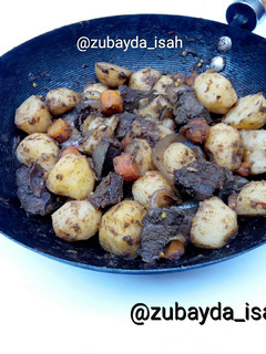 A picture of Sauted Liver and Potato.