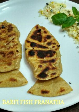 A picture of Barfi fish pranatha.