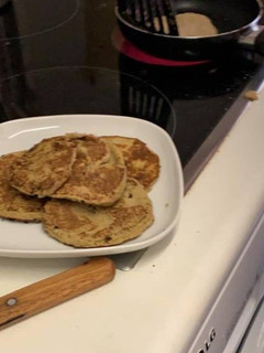 Una foto de Panqueques de avena y plátano