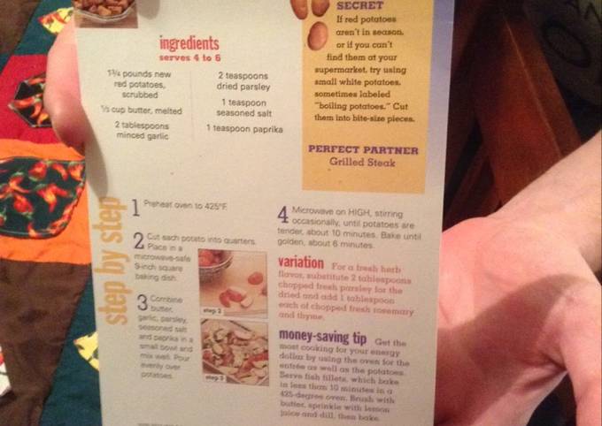 Herbed garlic potatoes Recipe