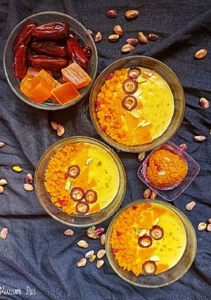 মতিচুর ও শুকনো ফলের কাস্টার্ড (motichur & dry fruits custard recipe inBengali) রেসিপির প্রধান ছবি
