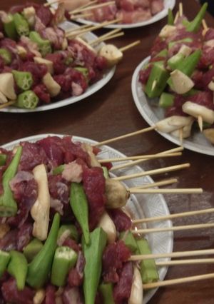 Hình của món Thịt bò nướng mọi.